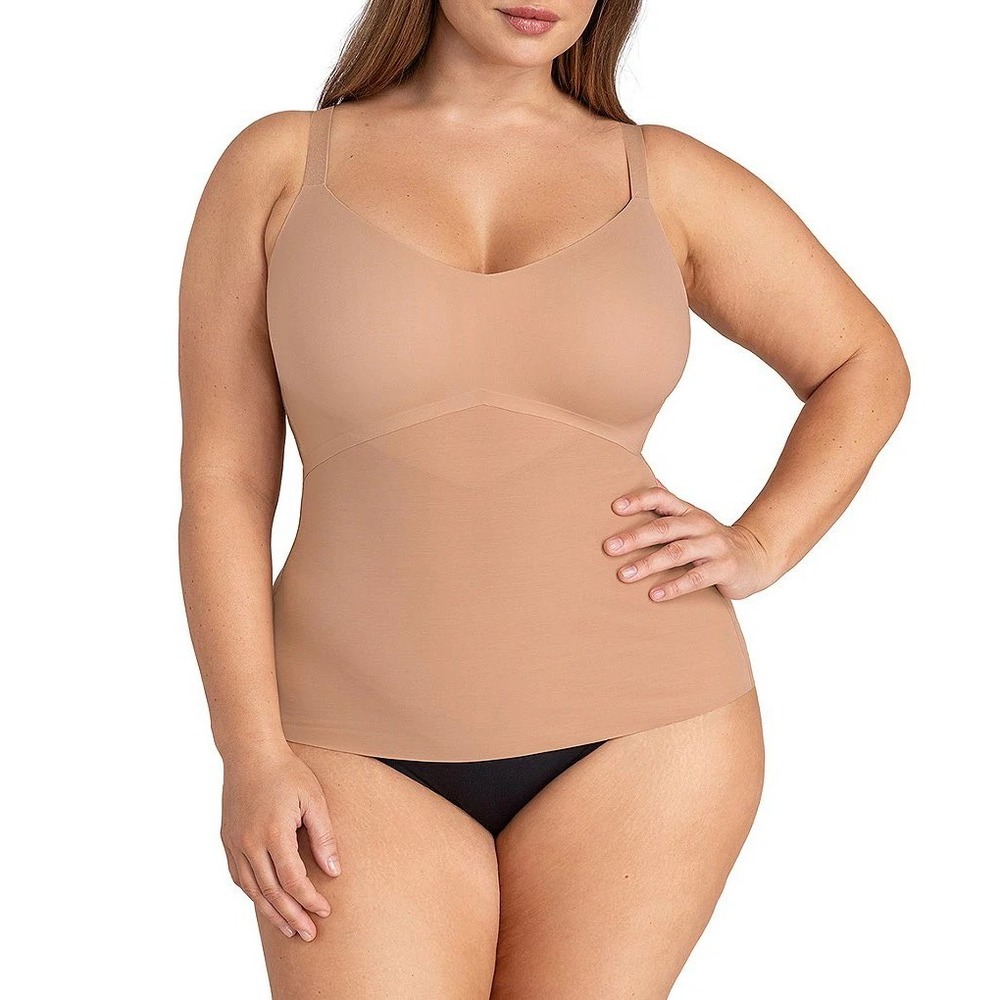 Honeylove LiftWear Cami Tan Compression Supportive Wire-Free Shapewear XL